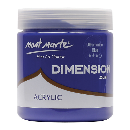 30% OFF! Mont Marte Dimension Acrylic Paint Ultramarine 250ml