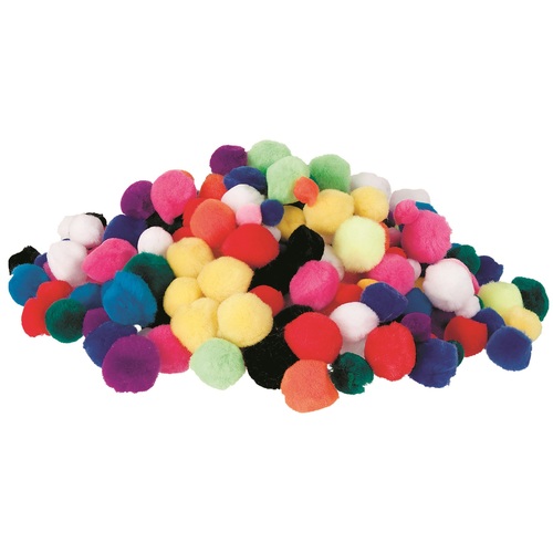 Assorted Pom Poms 10-20mm x 300 Pieces