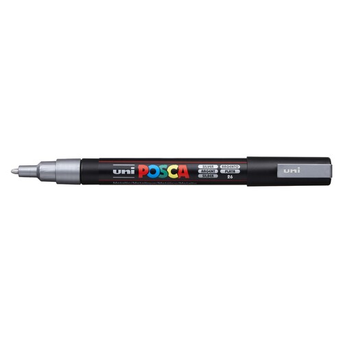 Uni Posca Markers Fine PC-3M 1.3mm Silver