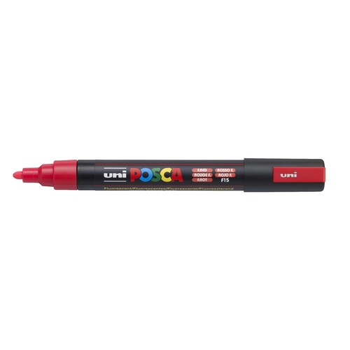 Uni Posca Markers Medium PC-5M 2.5mm Fluoro Red