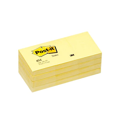 Original Yellow Post-It Notes Pack of 12 76mmx76mm