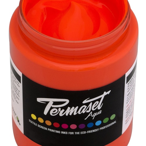 Permaset Aqua Fluorescent Fabric Ink 300ml - Glow Orange