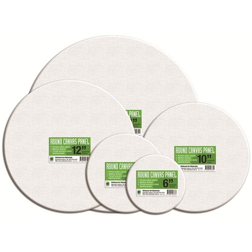 NAM Round Canvas Panel 15cm / 6" Pack of 12