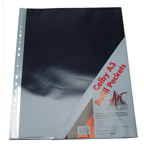 Refill Pockets for Refillable Display Book A3 Pack of 10