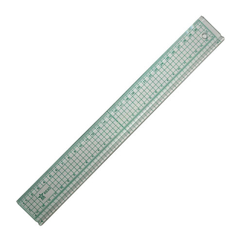 Acrylic 30cm Ruler W/Metal Edge