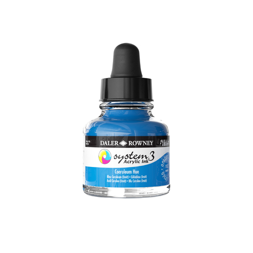 Daler-Rowney System3 Opaque Drawing Ink 29.5mL Coeruleum Hue