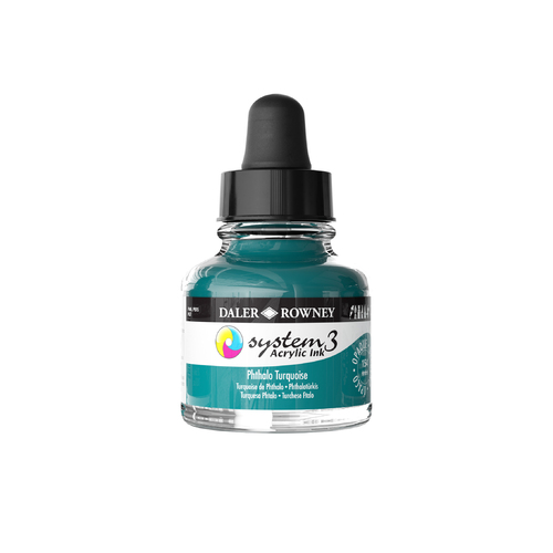 Daler-Rowney System3 Opaque Drawing Ink 29.5mL Phthalo Turquoise