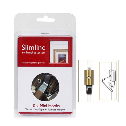 Slimline System Mini Hooks Pk 10 