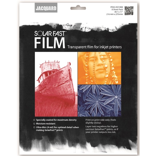 Jacquard SolarFast Film 8 Sheet Pack 20 x 27cm / 8x11"