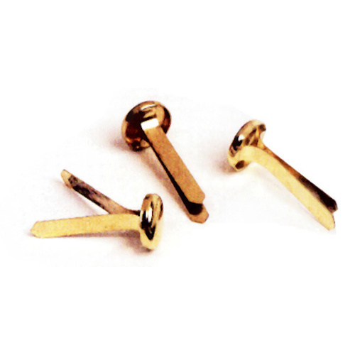 100 X Gold Paper Fasteners Split Pins 19mm / 8mm Head 