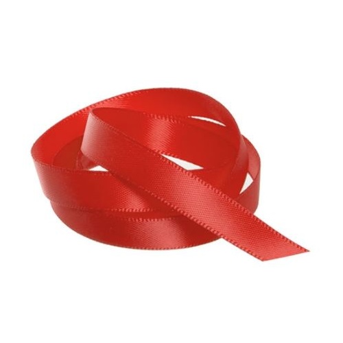 Satin Ribbon 10mm Red 30m Roll