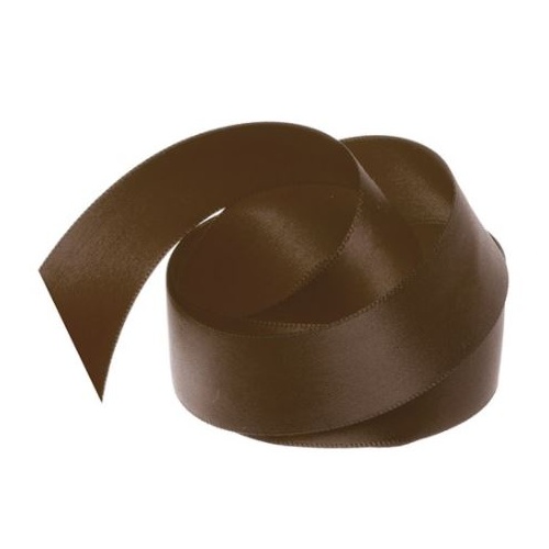 Satin Ribbon 25mm Chocolate 30m Roll