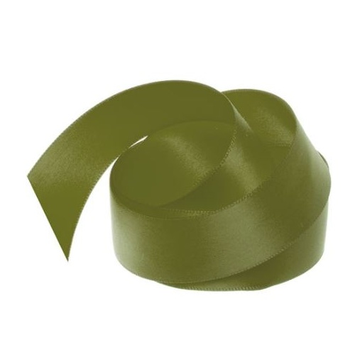 Satin Ribbon 25mm Olive 30m Roll