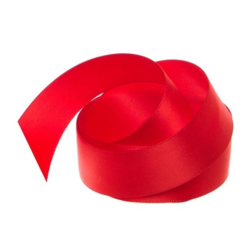 Satin Ribbon 25mm Red 30m Roll