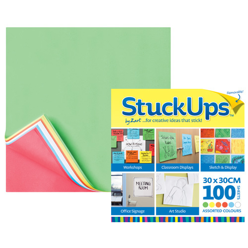 StuckUps 30 x 30cm Assorted Colours Super Size Post-it Type Notes