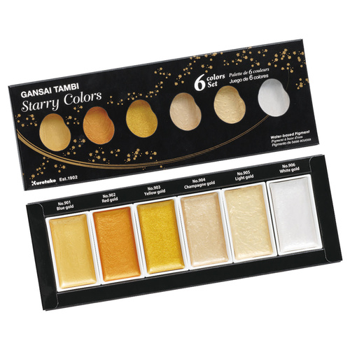 Kuretake Gansai Tambi Watercolour 6pk - Starry