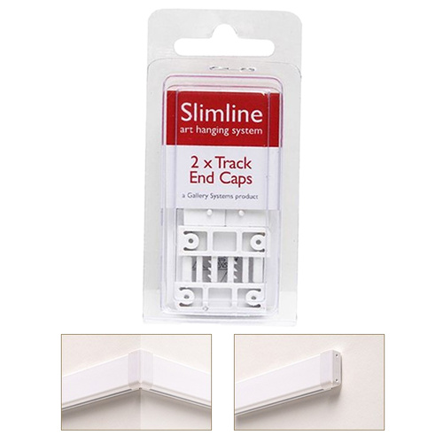 Slimline System Endcaps Pk 2 - White
