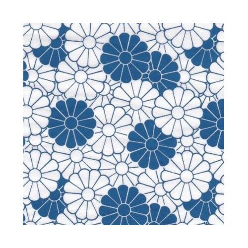 Tissue Transfer Paper - Blue & White Flowers