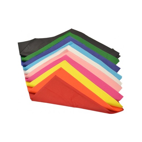 Coloured Tissue Paper Assorted Colours 500 x 700mm Pack of 480