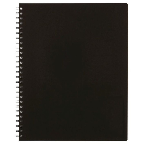 Premium Visual Diary Landscape 11' x 14" 110gsm 60 sheets Double Wire Black Cover