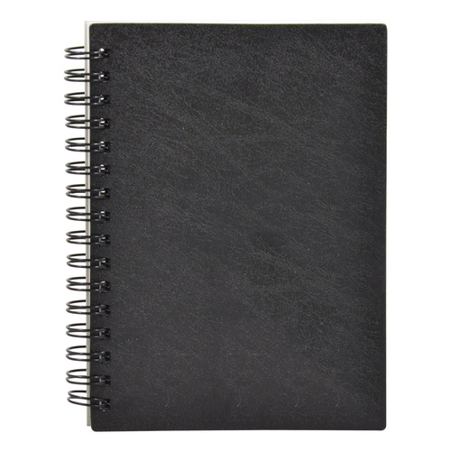 Premium Visual Diary Landscape A6 110gsm 60 sheets Double Wire Black Cover