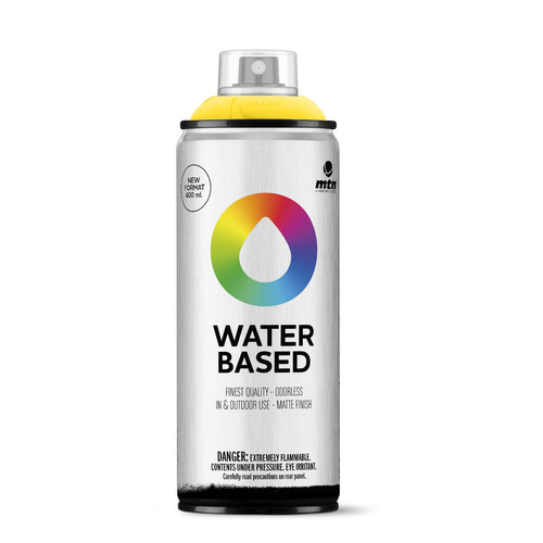 Montana Water Based Spray Paint 400ml - Cadmium Yellow Medium