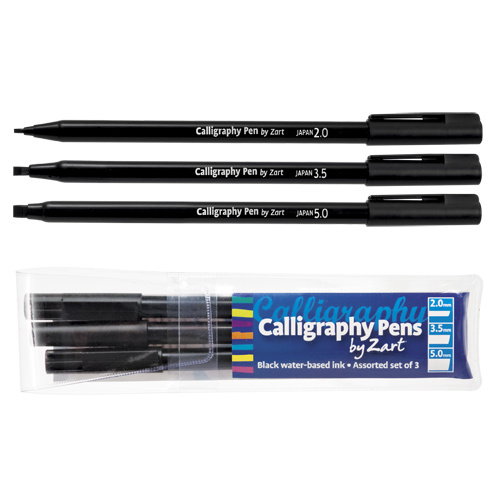Calligraphy Pen Set of 3 pens, 2.0mm 3.5mm 5.0mm